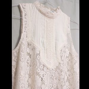 Kimchi blue high neck lace top