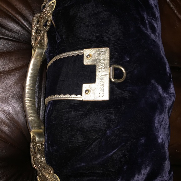 Sac CESARE PACIOTTI Vintage En Nubuck Marron, Occasion Bon état, Fabriqué En Italie