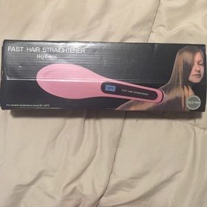 Hair straightening brush