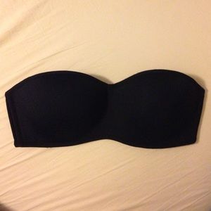 Pink bandeau strapless bra