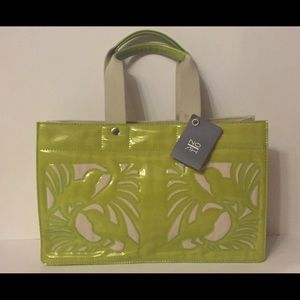 NOAH Lime Green Lovebirds East West Shopper