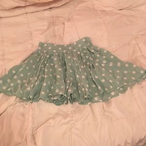 minkpink mint polka dot skirt