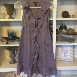 Gap purple dress size6 Ruffles front