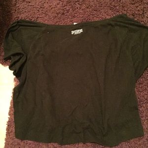 VS Pink black crop top