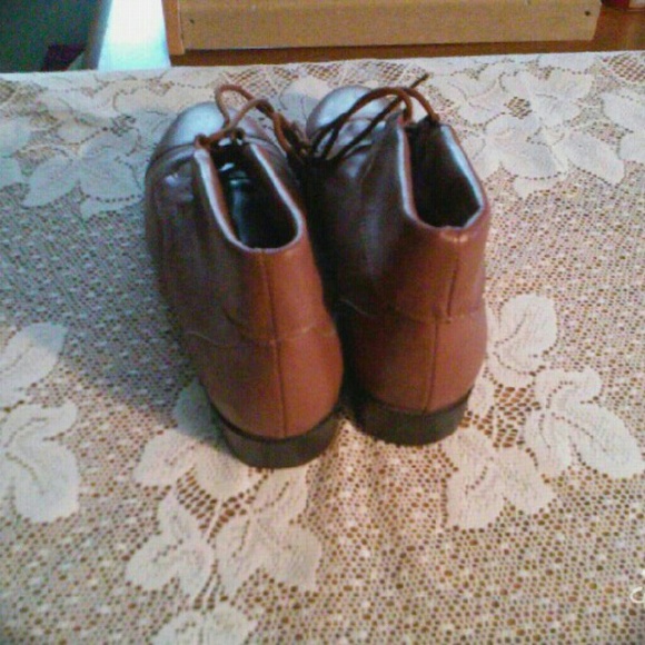 Vintage Brown Leather Granny Booties - Picture 3 of 4