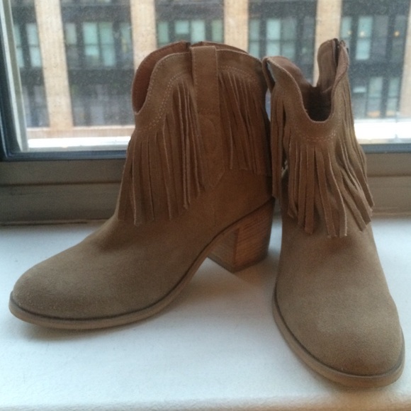 Fringe Suede Heeled Bootie - Picture 2 of 4