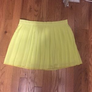 Neon yellow skirt