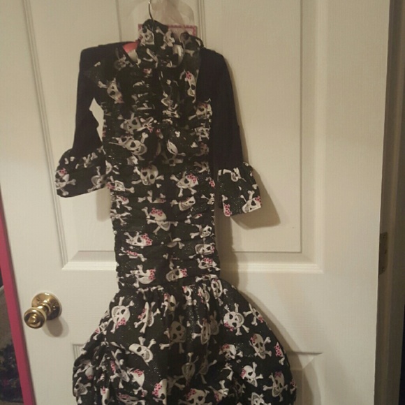 Girls custom rock n roll layette gown