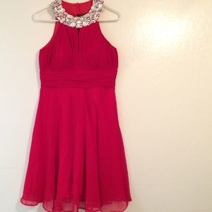 Red cocktail dress