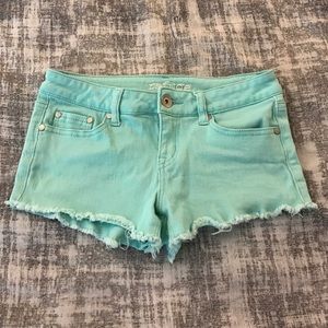 Turquoise Cut Off shorts