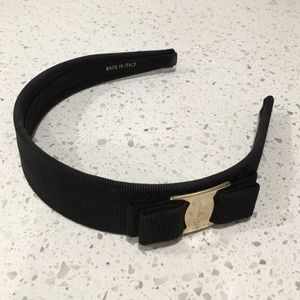 Ferragamo Black Bow Headband
