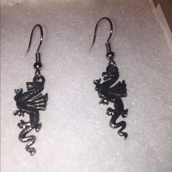 Homemade Dragon Earrings