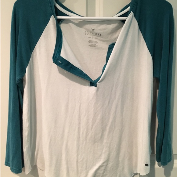AMERICAN EAGLE soft & sexy baseball tee