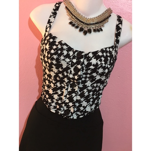 Black and white print blouse