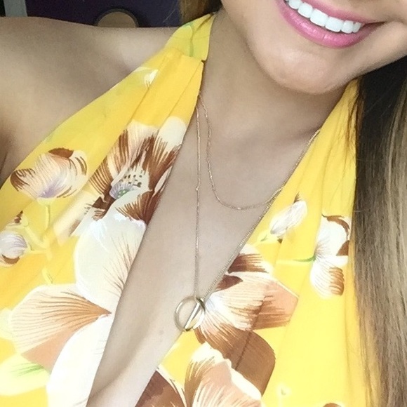 yellow floral romper - Picture 4 of 4
