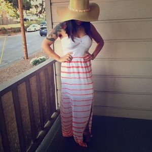 Strapless maxi dress
