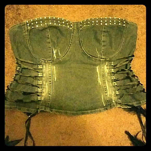 Ashley stewart jean halter top