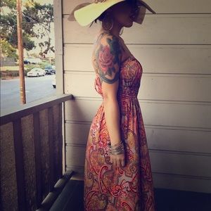 Strapless maxi dress