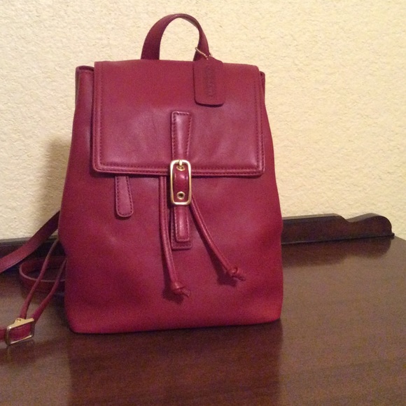 Coach Handbags - Vintage COACH LEGACY Red Leather BackPack
