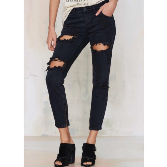 One Teaspoon Denim - One Teaspoon trashed freebirds fox black