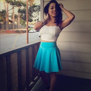 Blue skater skirt