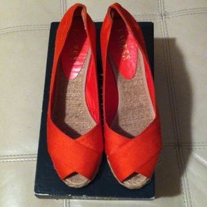 Ralph Lauren Tangerine Wedges