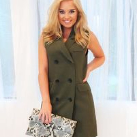 Button down vest dress