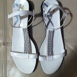 Ann Klein White Sandals