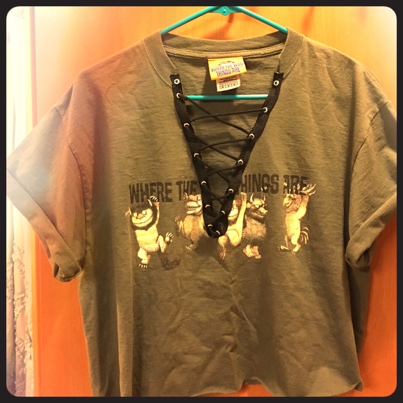 LF lace up vintage Where the Wild things are tee