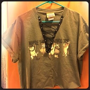 LF lace up vintage Where the Wild things are tee
