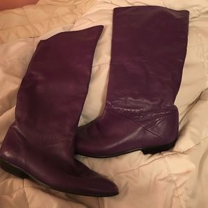 Purple Leather boots