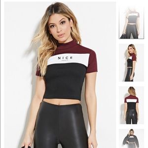 Never worn N I C E FRANCE crop top