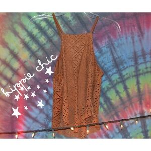 Suede hippie top