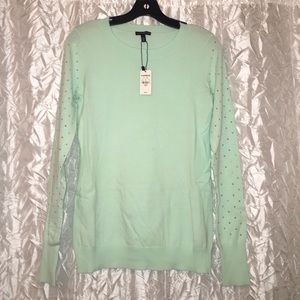 Express | Mint Green Bejeweled Sweater