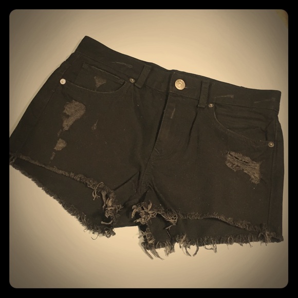 Nwt Express high waist hot pants distressed cutoff