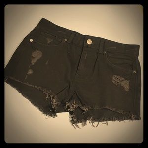 Nwt Express high waist hot pants distressed cutoff