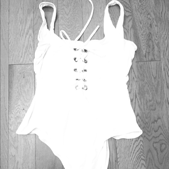 Sale!!! Sexy Sleeveless White Lace-Up One Piece