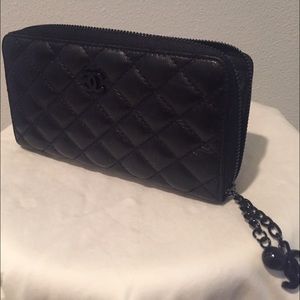 Black leather wallet