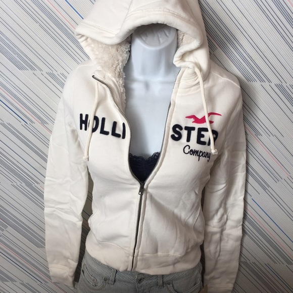 🆕 Hollister Desert Springs Hoodie Cream/White XS
