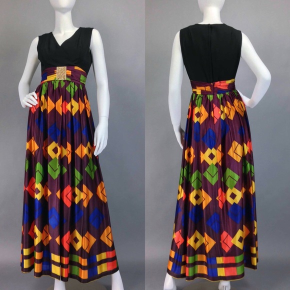 🚫SOLD🚫VINTAGE JUMPSUIT | 60s Jumpsuit w Split Ma - Picture 2 of 4