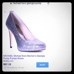 SOLD!! NIB! Michael Kors Georgia Silver / Gunmetal