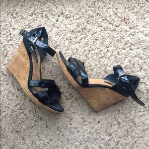 Nine West cork wedges
