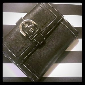 Coach Trifold Black Wallet