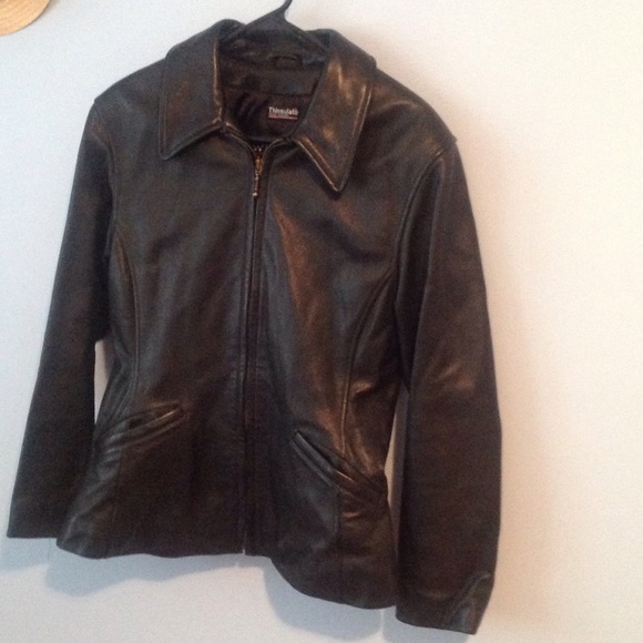 Black leather jacket