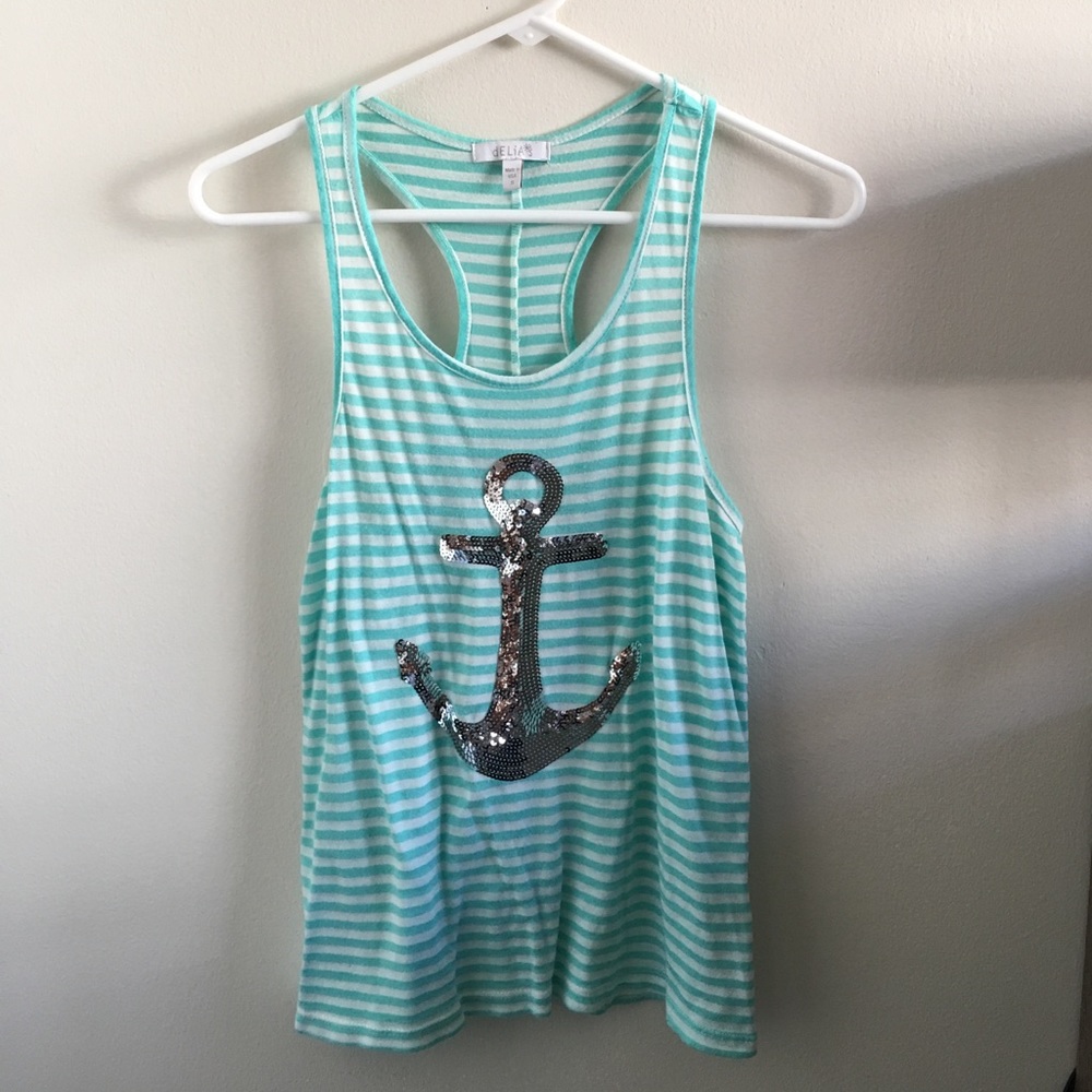 Sequined Anchor Tank