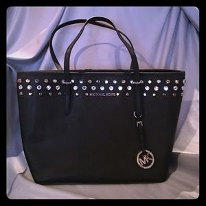 Embellished Black Michael Kors handbag