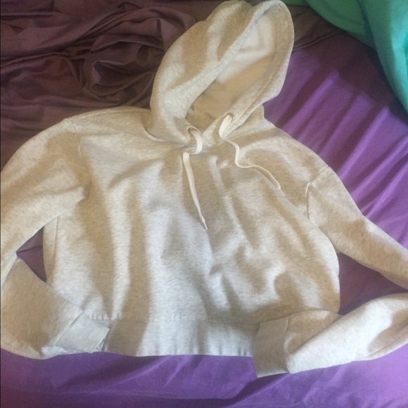 Heathered cropped hoodie