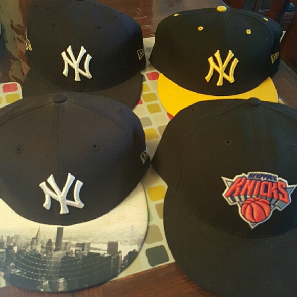 Fitted hats selling all 4 together size7 5/8, 8