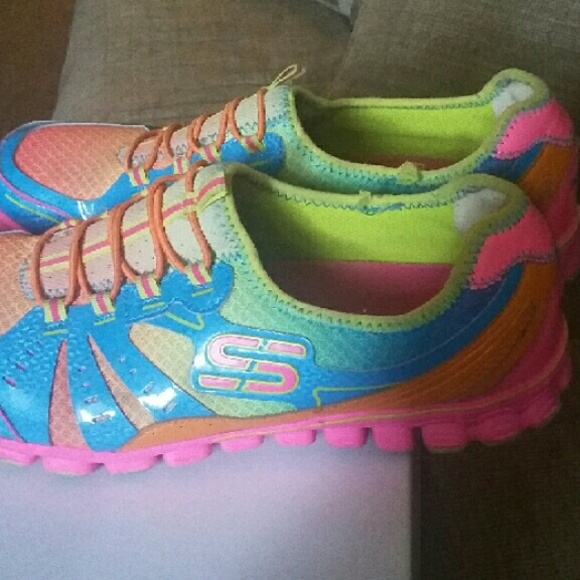 rainbow colored skechers