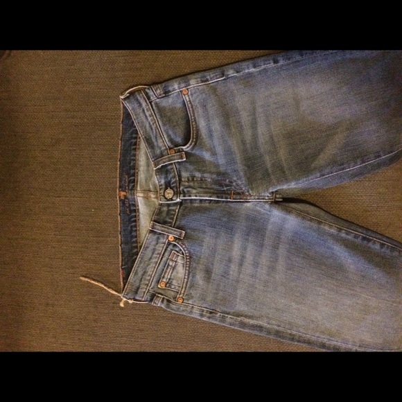 7 for all Mankind jeans. Wide-leg jeans.